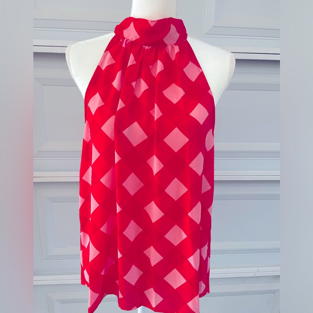 “J Crew”Gingham Halter Top with Tie Neckline in back Size 4 - Picture 2 of 6